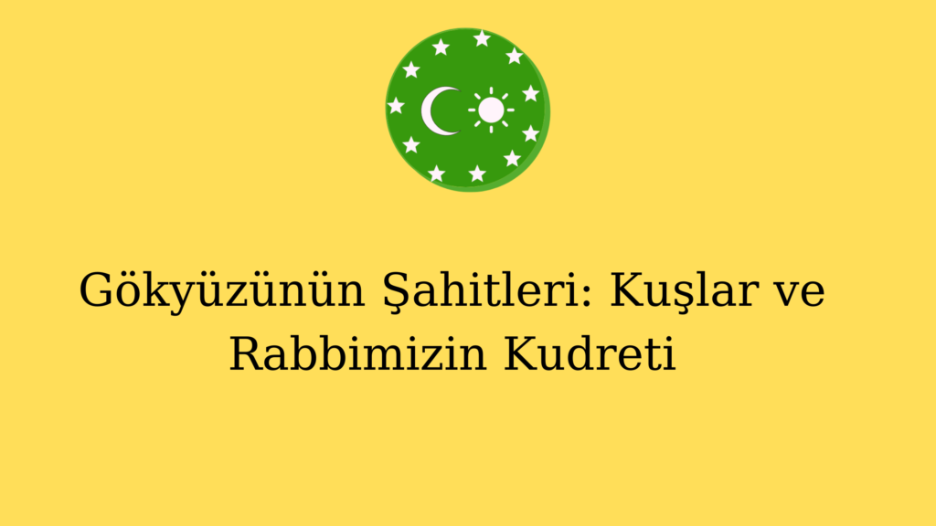 Gökyüzünün Şahitleri: Kuşlar ve Rabbimizin Kudreti